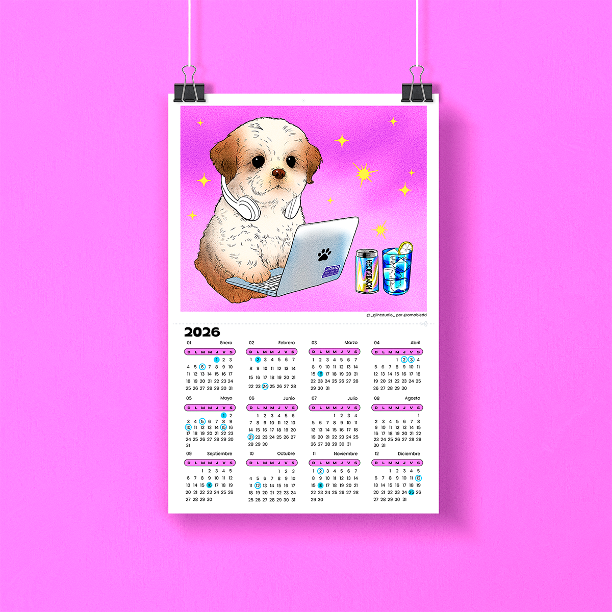 calendario shih tzu 2026